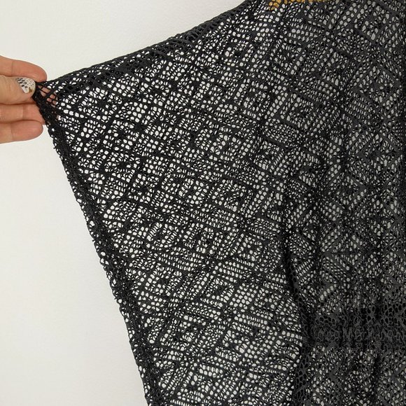 Ella Moss Isla Black Lace Swim Beach Cover Up S - Picture 4 of 10